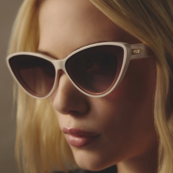 Quay Australia Women's Tempted 67mm Cat Eye Sunglasses In Champagne/Brown Frame - Picture 8 of 8